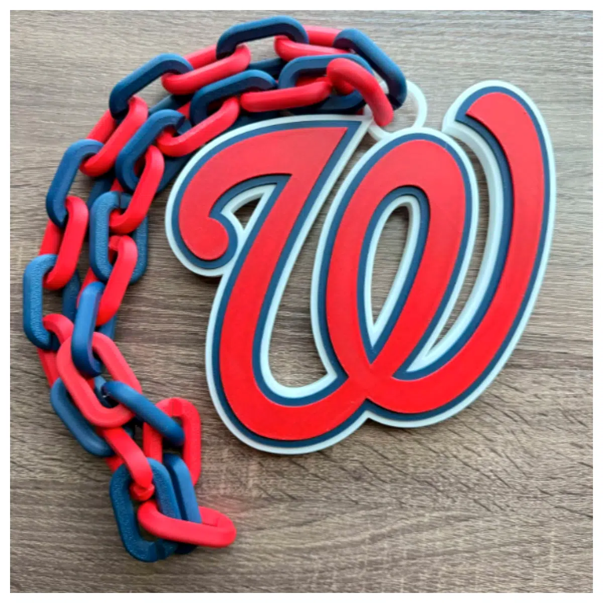 Washington Nationals Oversized Pendant Necklace Charm Baseball Gift Team Accessory Collectible