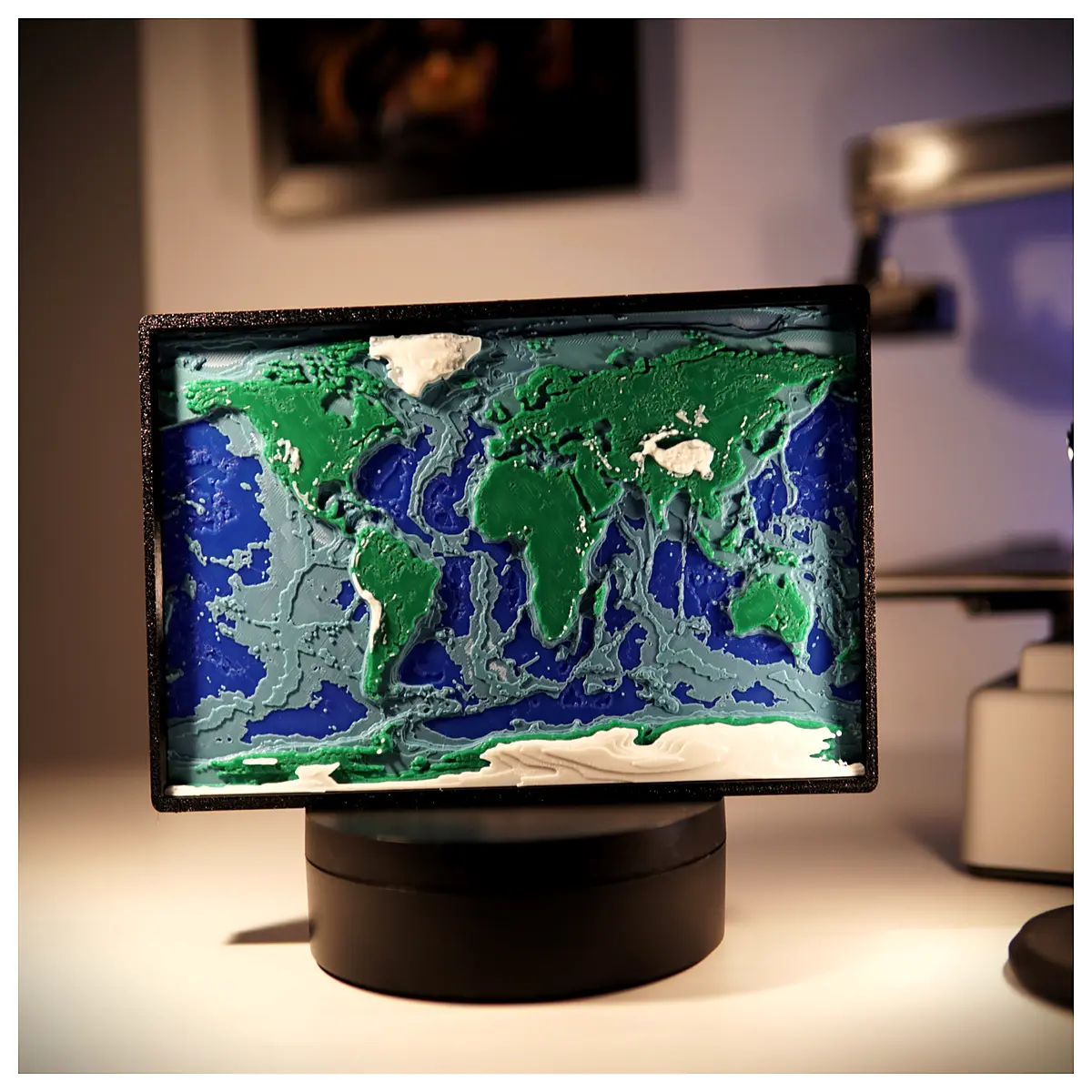 Subsea Terrain Map Geological Features Underwater Topography Layered Map Ocean Floor Data Marine Landform Research