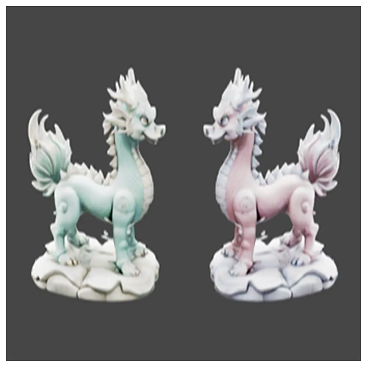 dragon cloud carrying statue sculpture home office decor feng shui lucky charm resin figurine mythical creature art piece