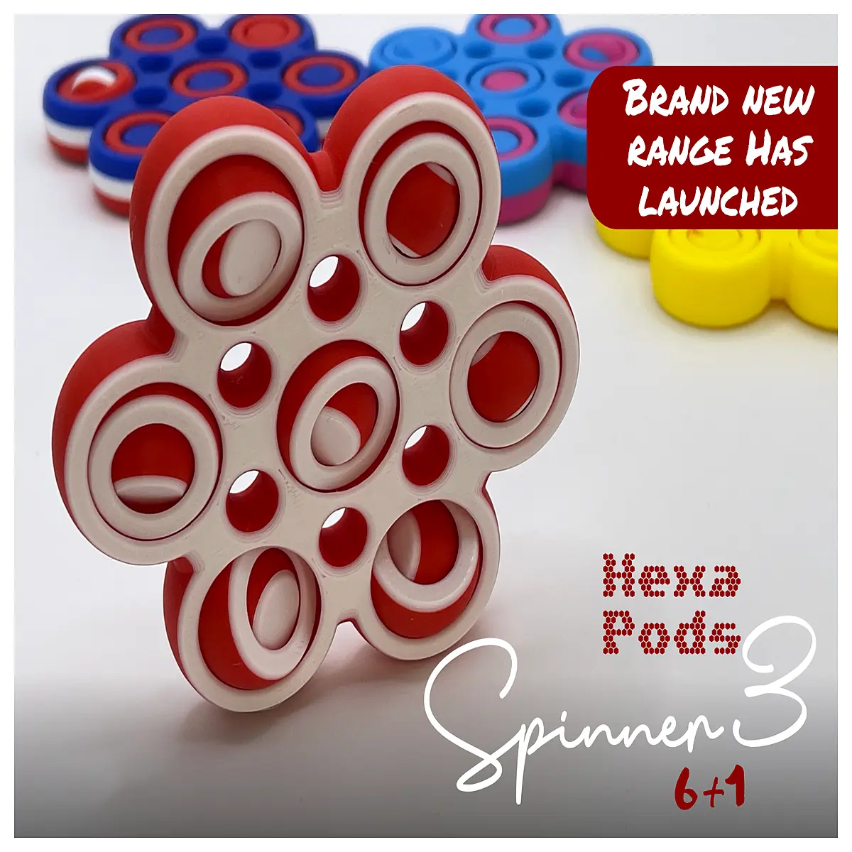 Hexagonal Rotating Stress Relief Toy Puzzle Game for Anxiety Relaxation Fidget Toy Adult Kids