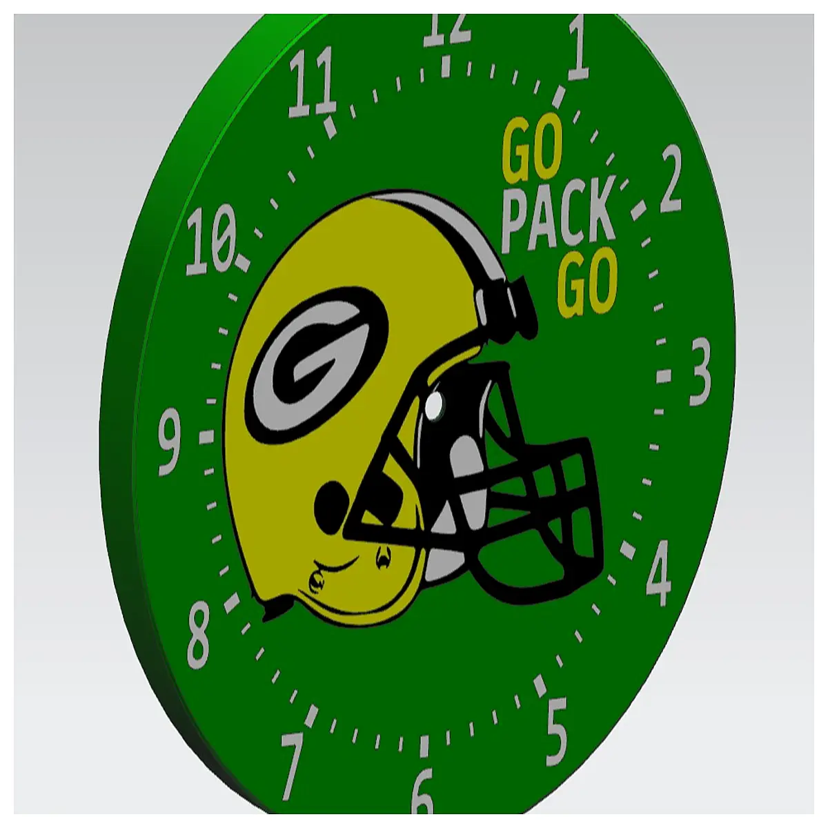 Green Bay Packers Clock Wall Decor Collectible Home Decoration Sports Memorabilia