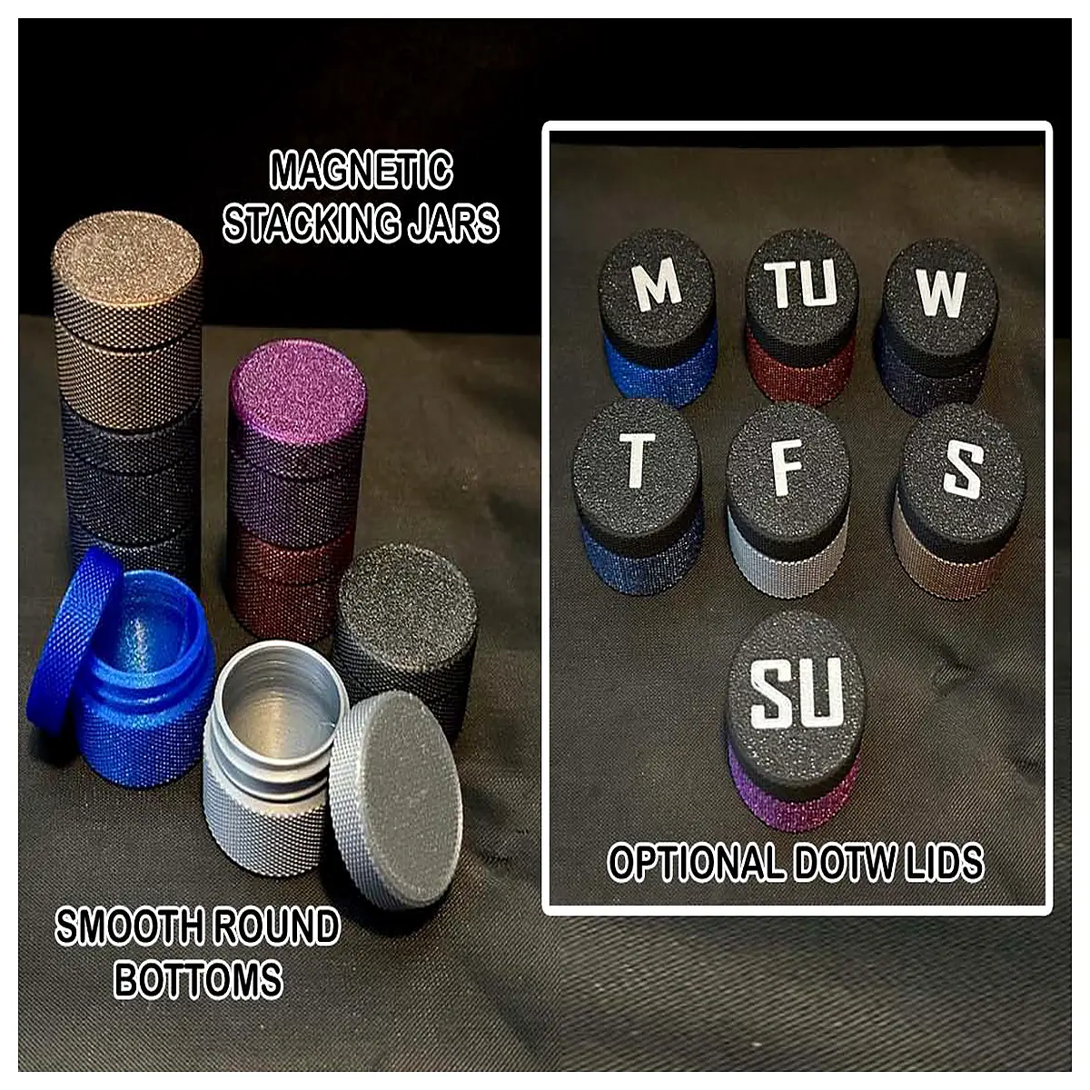 Magnetic Stackable Storage Boxes Beads Marble Toys Jewelry Accessories Magnetic Stackable Box Storage Container Toy Accessories