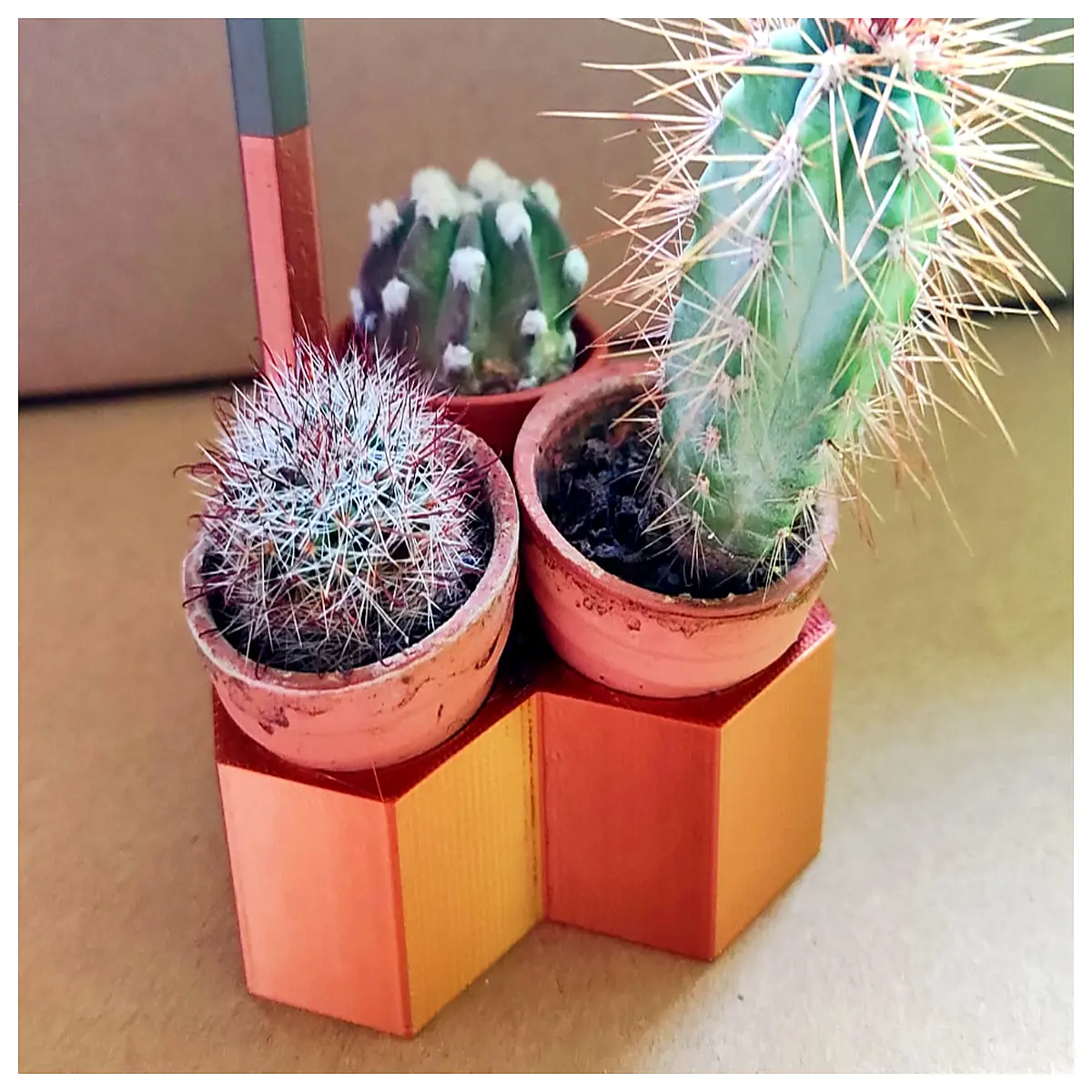 Mini Three Leaf Plant Potted Small Succulents Air Purifying Desk Decor Office Living Room Plants