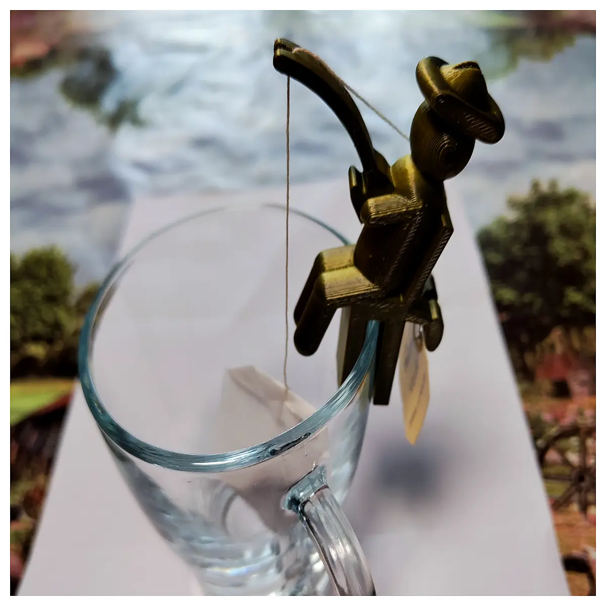 tea bag holder for kettle spout tea infuser rest clip on pot ceramic mug tree organizer kitchen counter storage