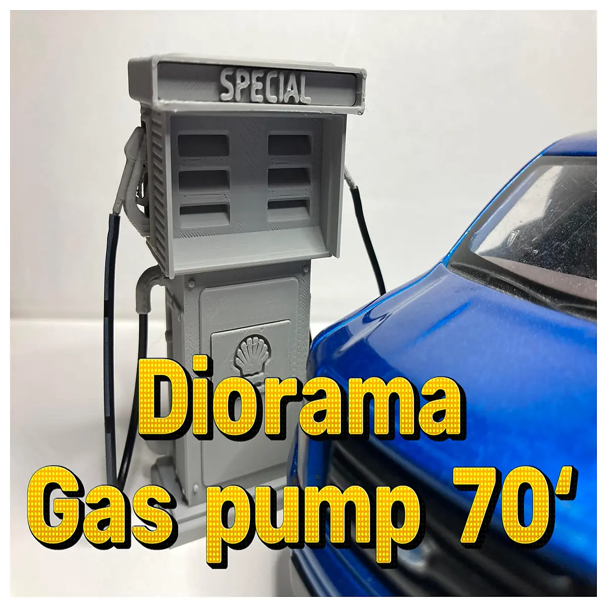 Gas Station Scene Model 124 Scale Car Games Simulation Scene Building Model Props Game Design