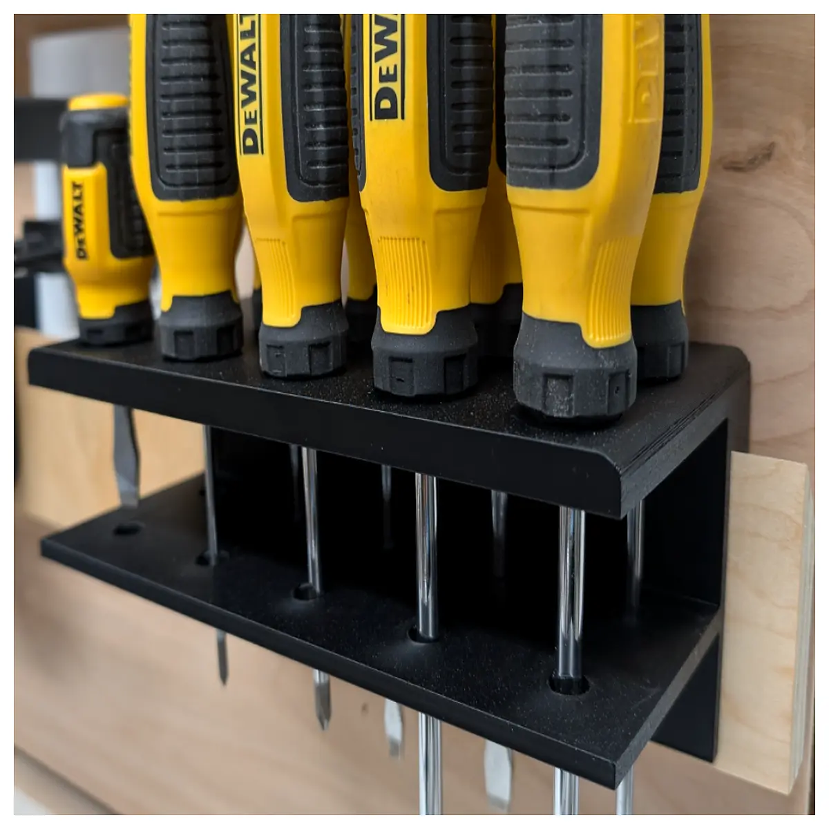 screwdriver holder with french groove channel for wall mounting magnetic tool organizer rack storage