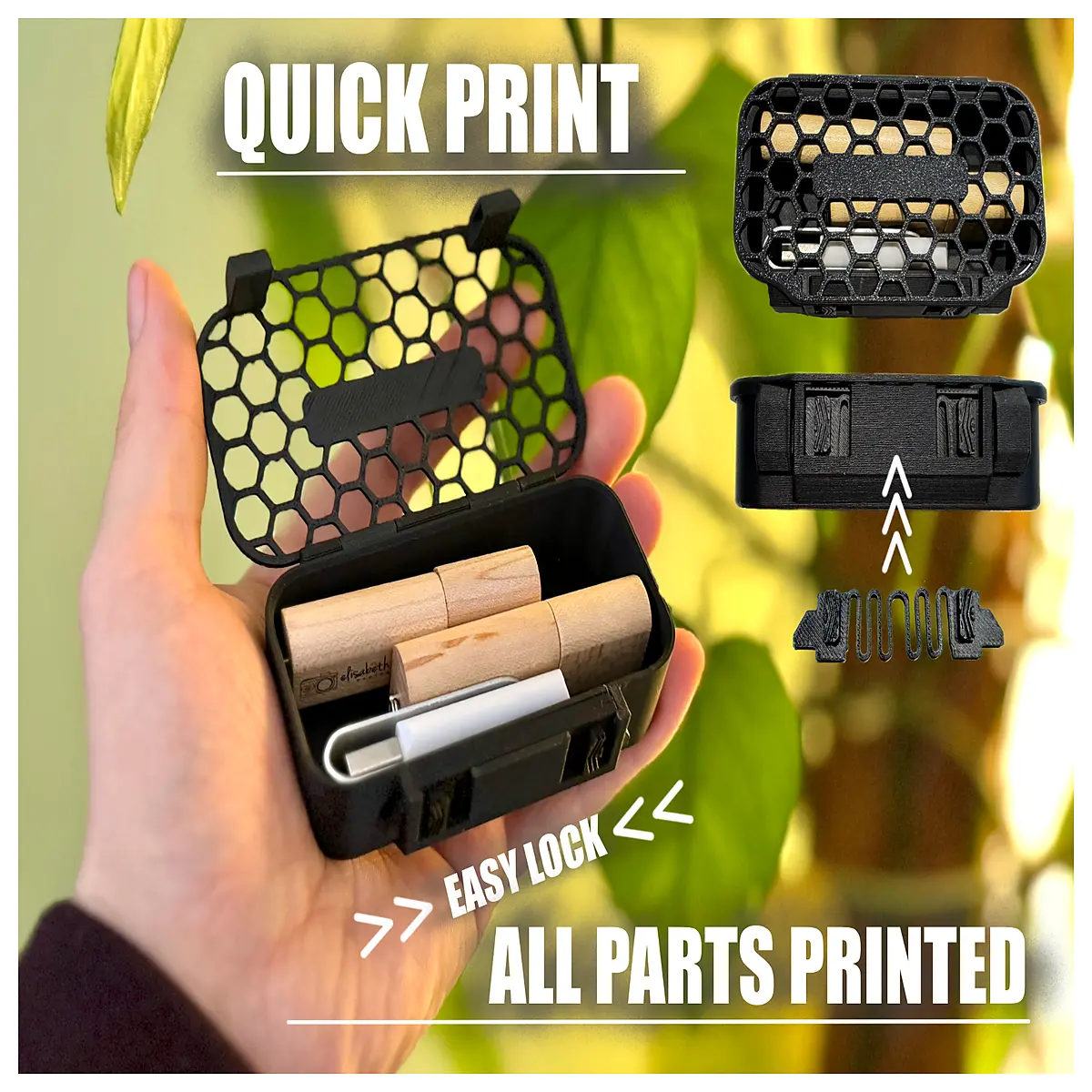 portable storage box for travel essentials compact organizer for jewelry and makeup small plastic container with lid for office desk organization