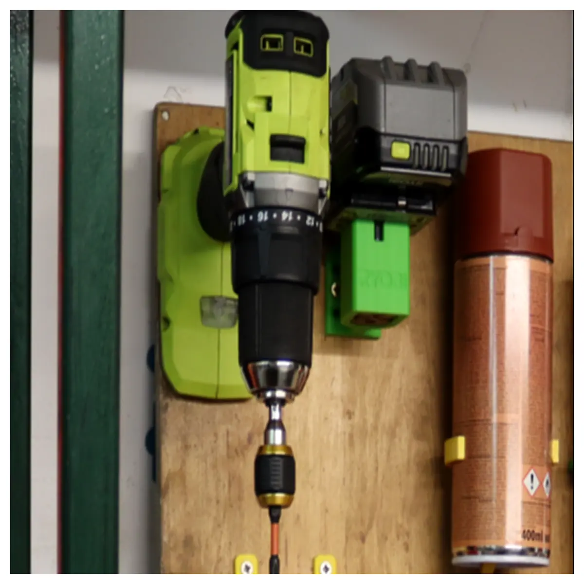 ruibid 18v cordless drill wall mount organizer rack storage holder for power tools garage workshop
