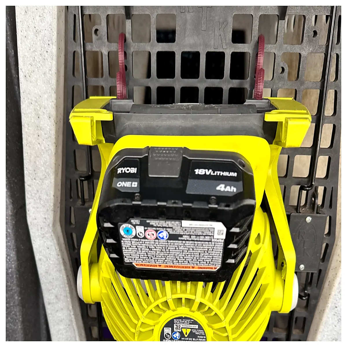 ryobi mount bracket for ruffland crate duty cooling holder accessory industrial ventilation clamp replacement