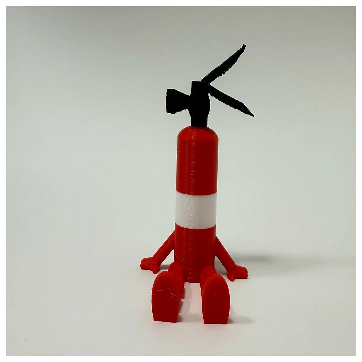 articulated fire extinguisher plush toy stress relief desk companion
