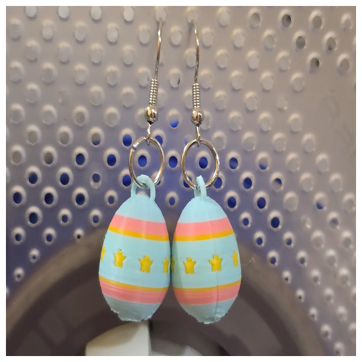 3D Printed Resurrection Easter Egg Earrings Creative Festival Decorations 3D Printed Earring Jewelry Gift Realistic Easter Egg