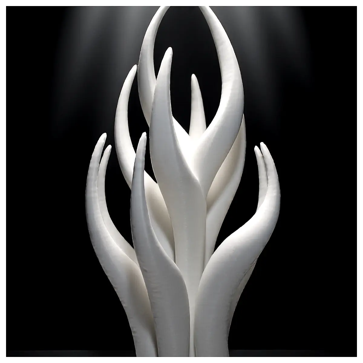 Elemental Spiral Flame Sculpture Abstract Art Piece Modern Decor Wall Accent Home Decoration Art Collectibles
