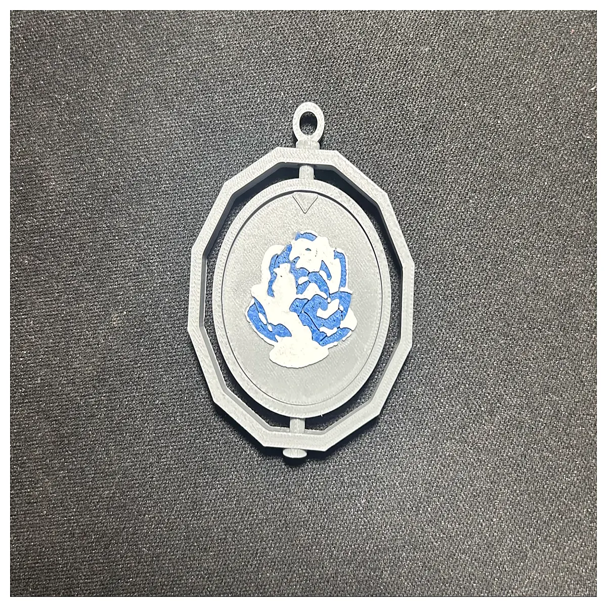 Mystic Powder Blue Rose Double Sided Necklace Women s Fashion Jewelry Romantic Elegant Pendant Gift