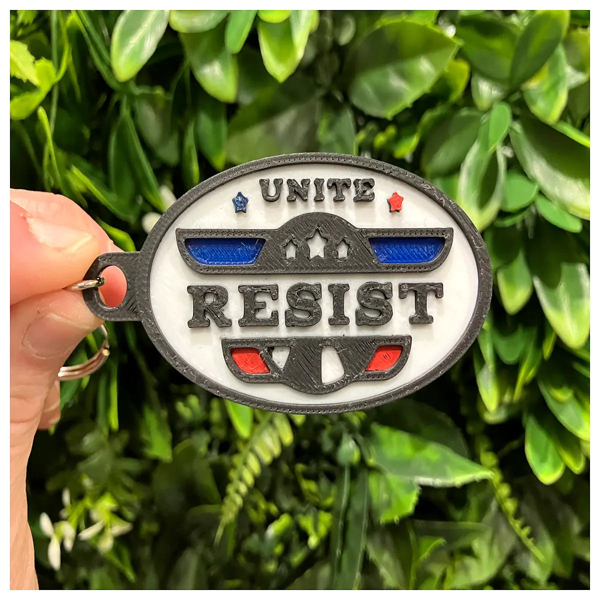 resist tyranny freedom keychain metal tactical survival gear protest symbol patriots