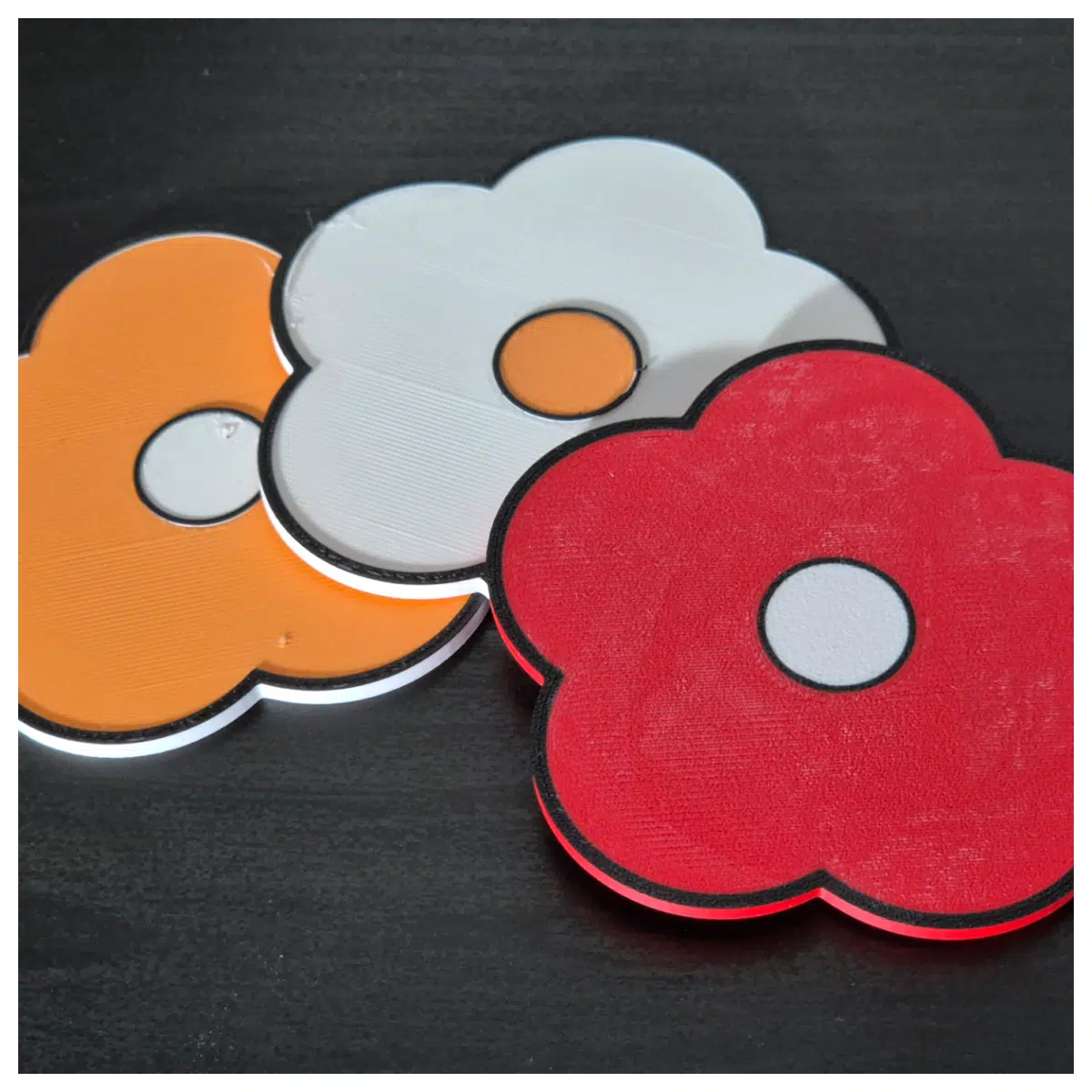 floral coaster set for home decor flower shaped drink mats anti slip table protection