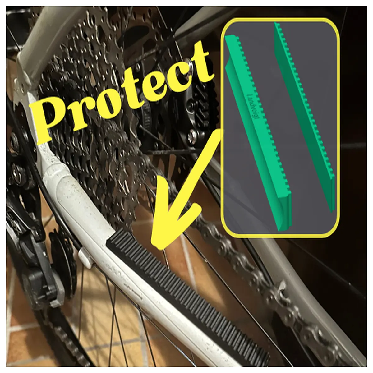 Bike Chain Guard Protector Chain Shield for Road Mountain and Off Road Bikes Chain Protection Accessories Wheel Guard Chain Cover