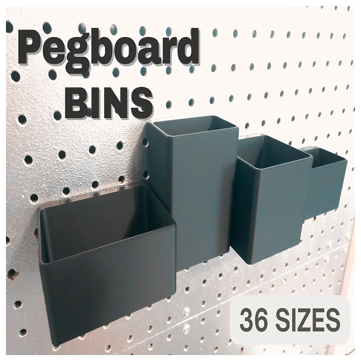 pegboard storage bins organizer boxes for garage wall hanging containers plastic stackable parts sorting caddy
