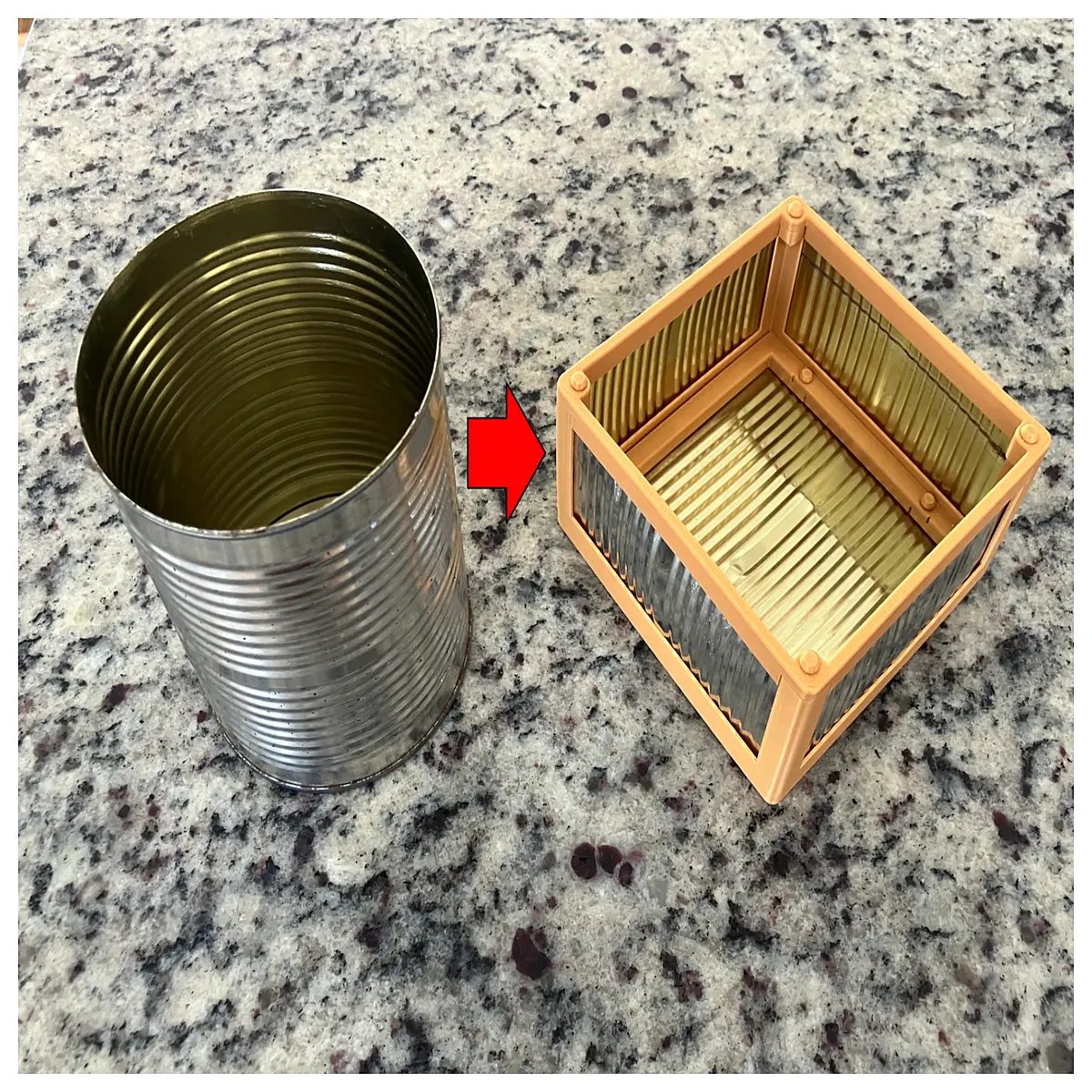 Stackable Storage Boxes Made from 28oz Canned Food Recycling Storage Bins Multi Compartment Organizer Kitchen Storage