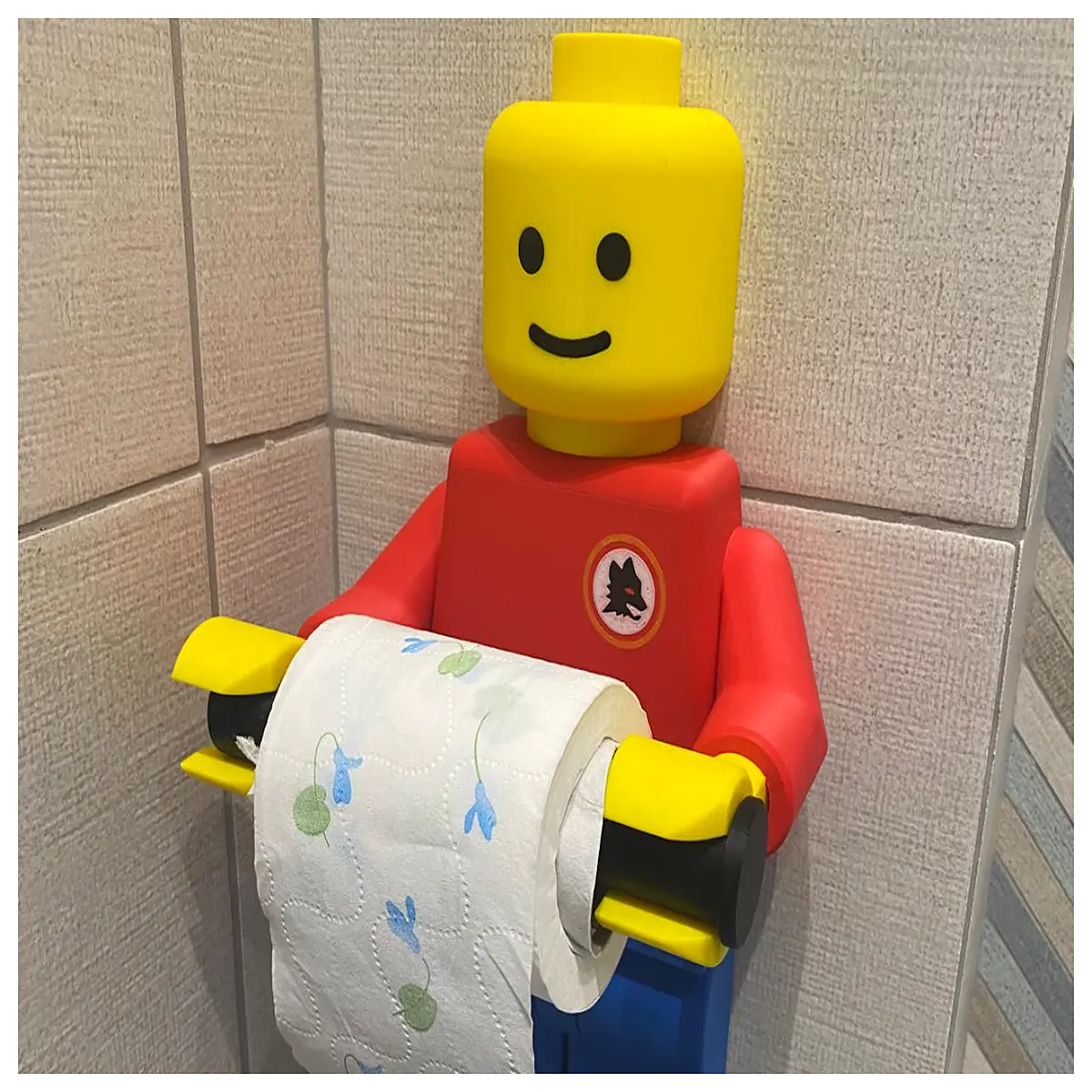 Roma Team Bricks Miniatures Paper Towel Holder Display Stand Model Collection Brick Figure Support