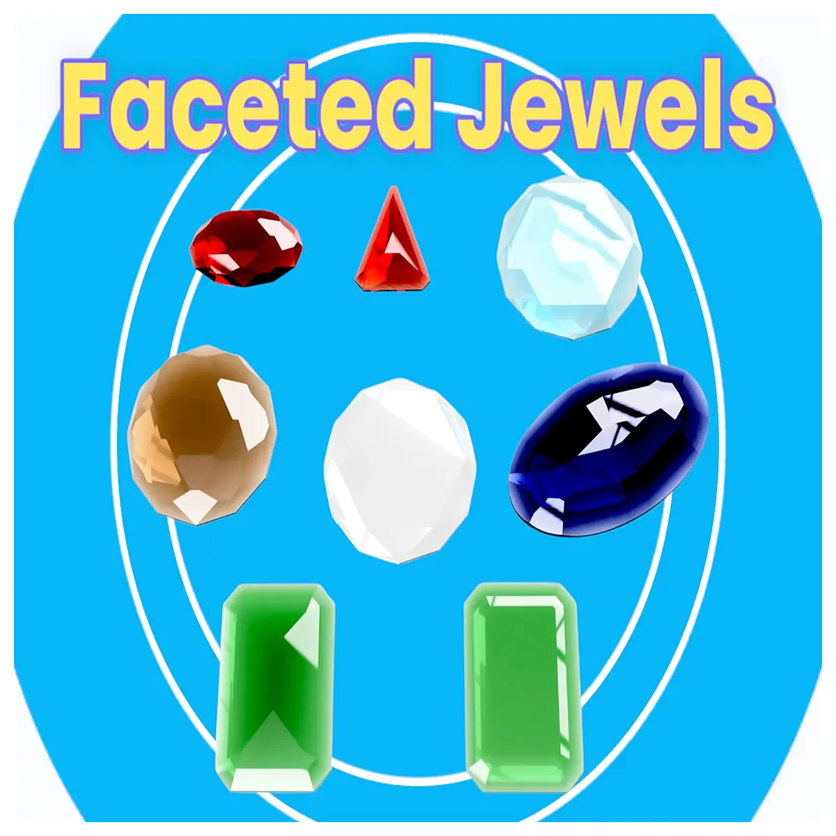 sparkling faceted gemstone beads for jewelry making loose cut crystal charms shiny geometric pendant components