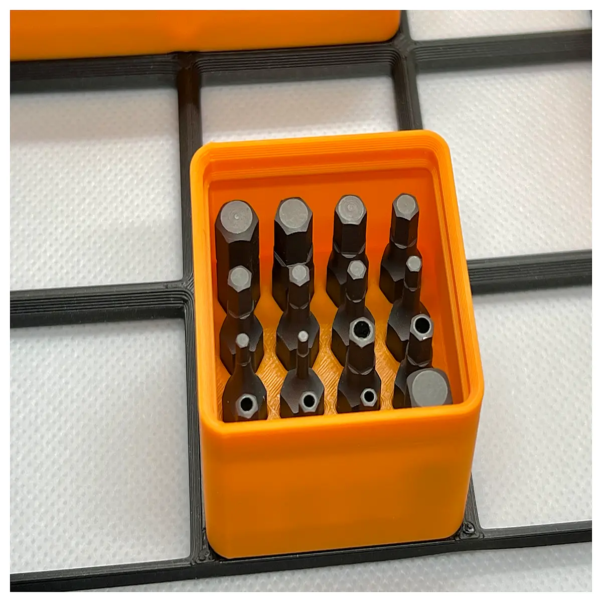 gridfinity hex bolt organizer bins stackable storage system parts tray tool cabinet drawer insert modular container