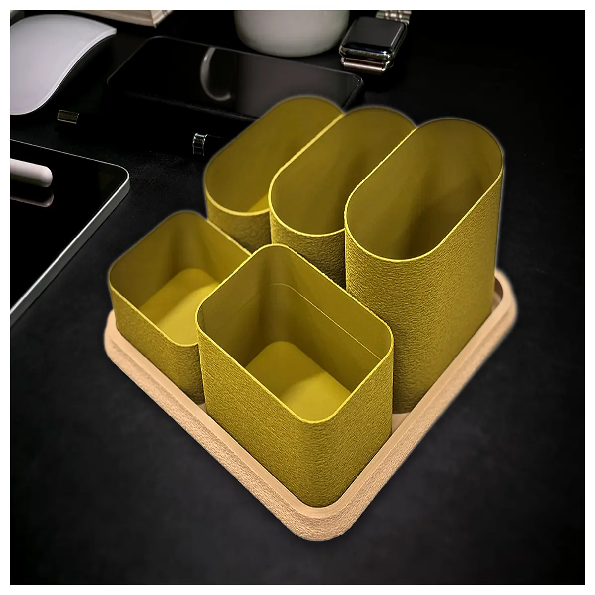modular desk organizer 18x18cm stackable storage cubes for office supplies pens pencils makeup acrylic clear desktop caddy tidy