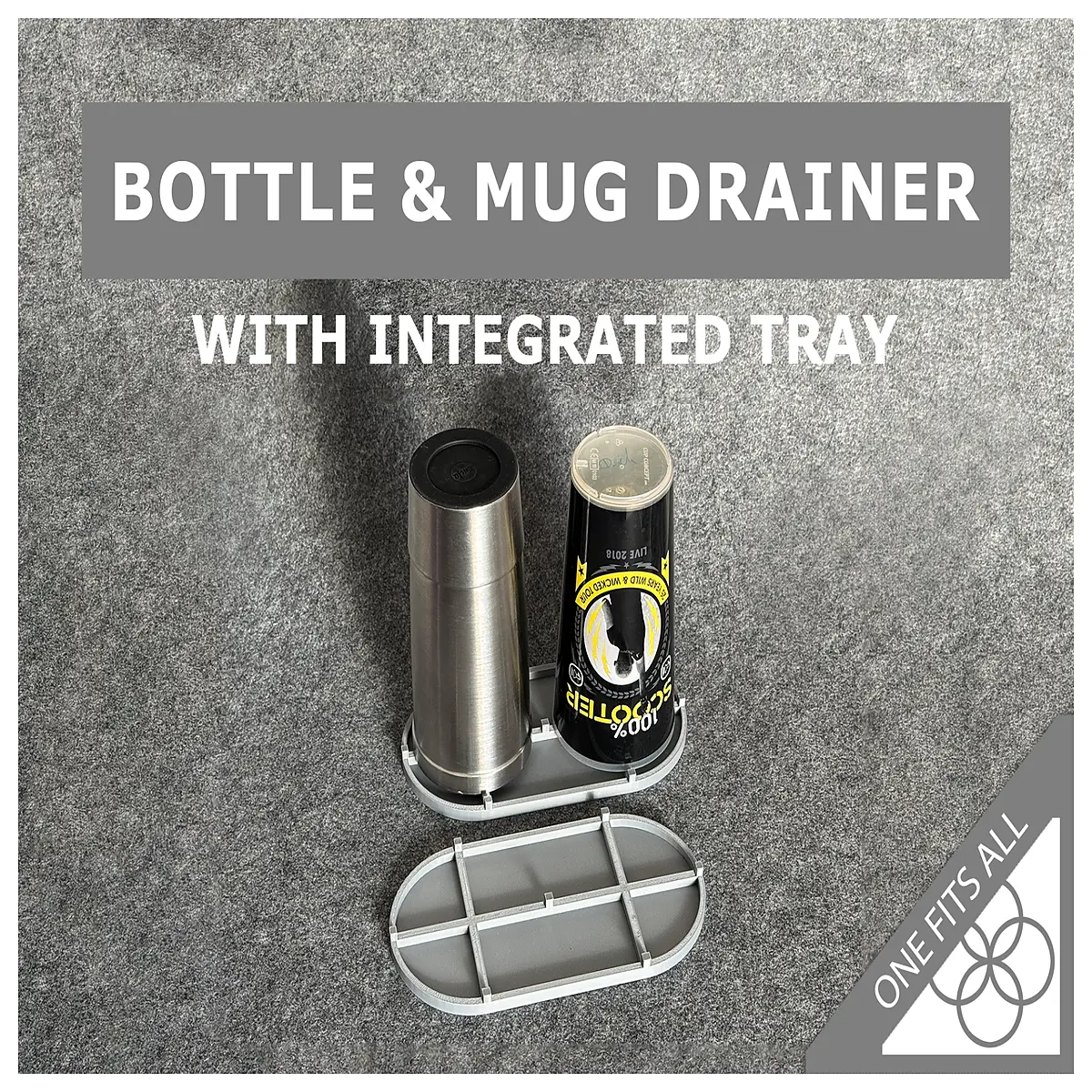 Bottle Drip Tray Stand Kitchen Drainage Rack Bottle Lid Organizer Water Collection Accessories