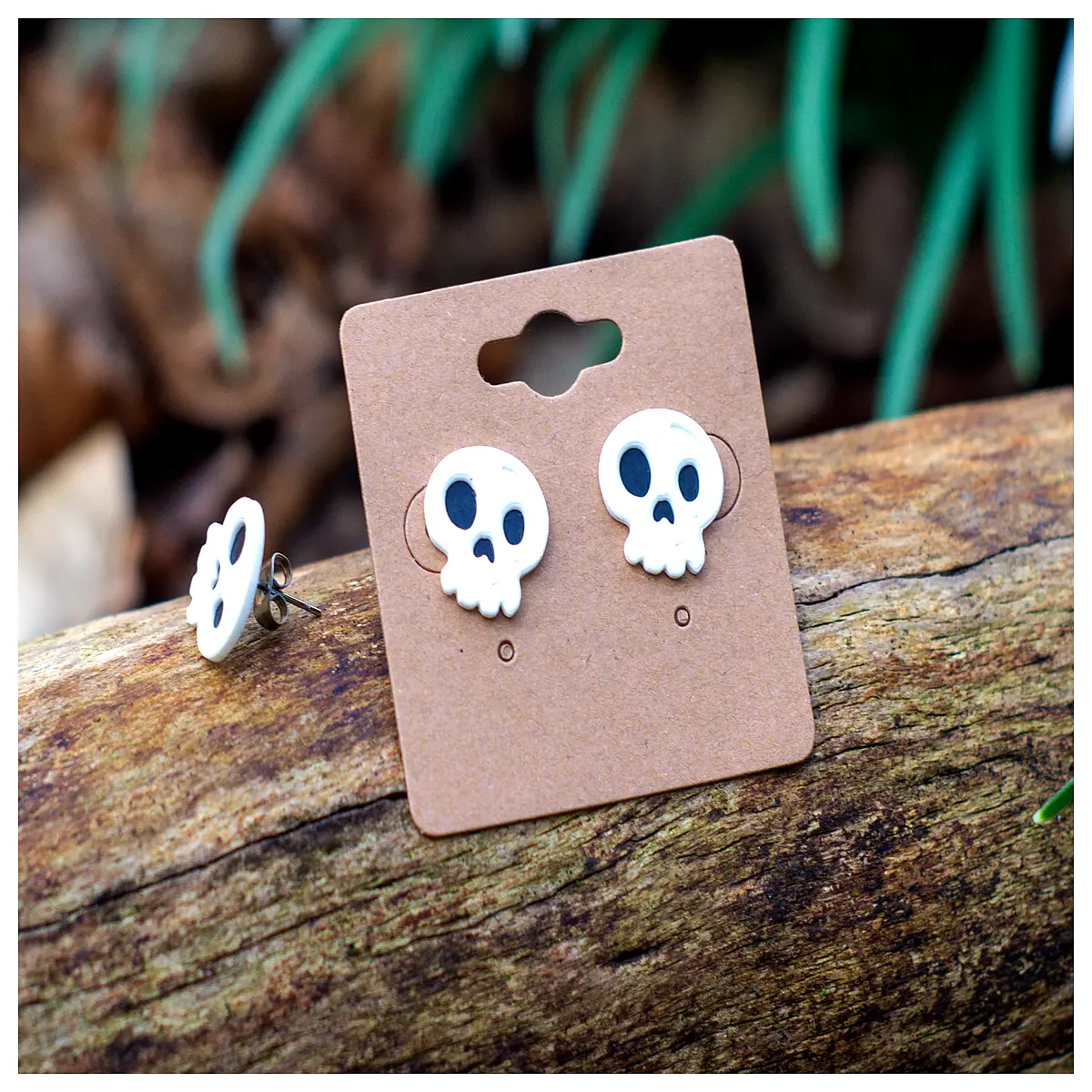Halloween Skull Earrings Black Stud Earrings Gothic Style Festival Decoration Ghost Earring Halloween Accessory