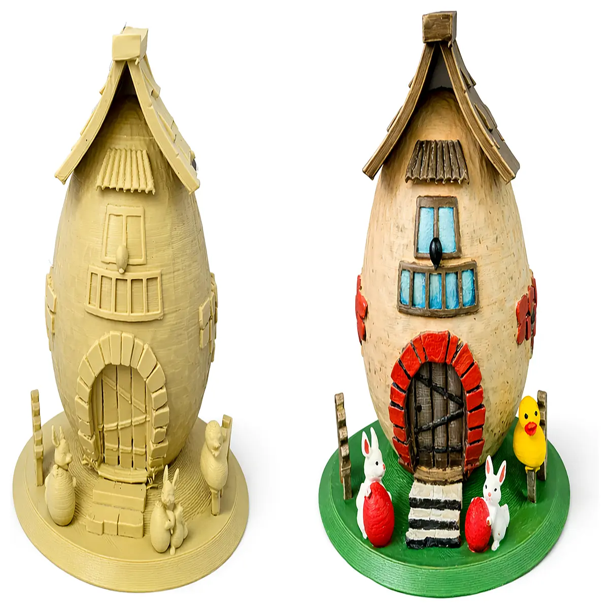 Cute Easter Egg House Decoration Toy Festive Gift Kids Birthday Present Creative Home Decor