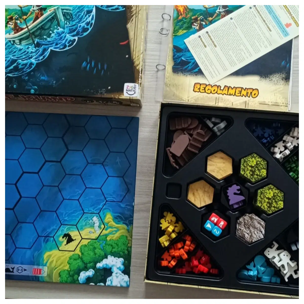 survival escape island embedded insert puzzle game component