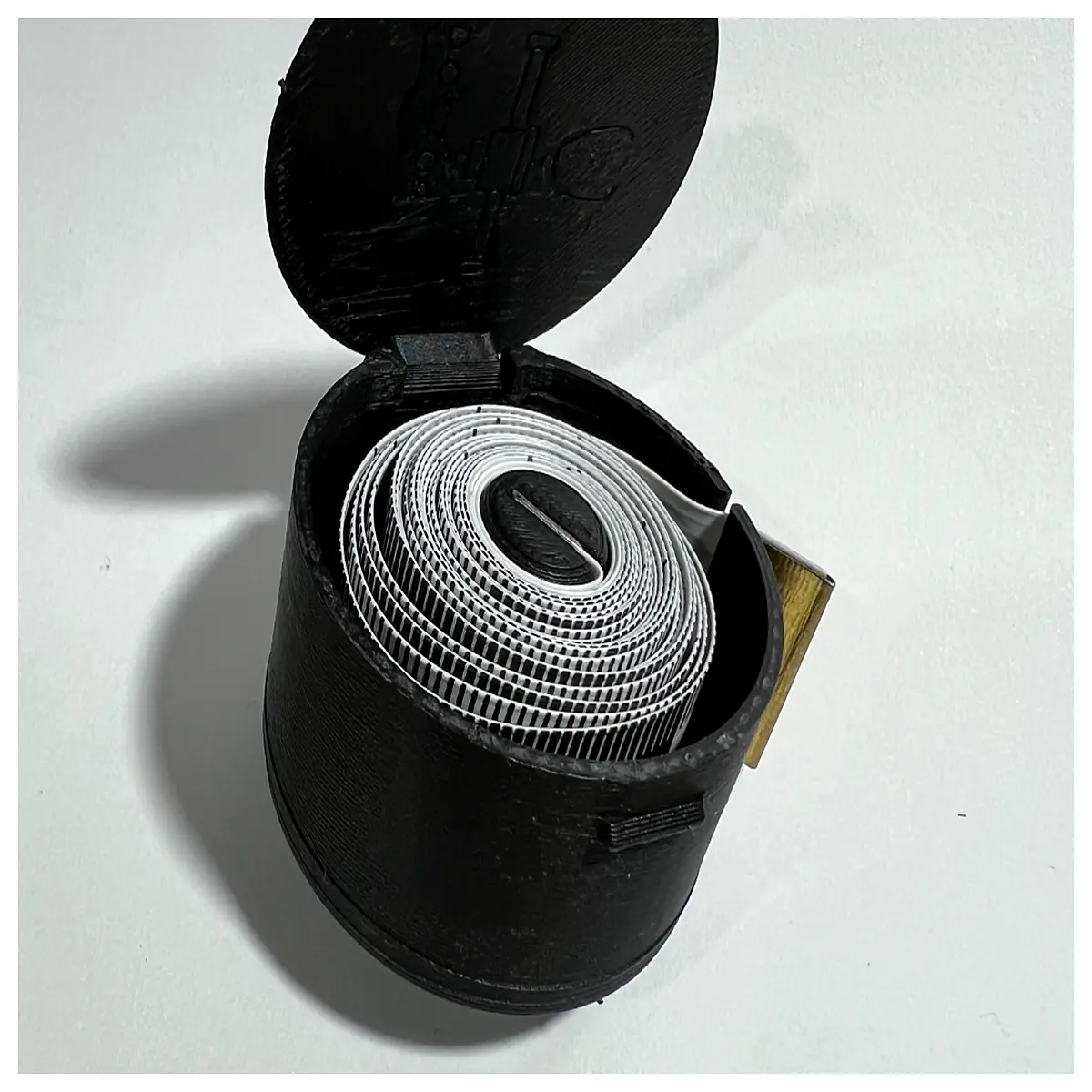 compact sewing ruler spool case portable tape measure storage box travel organizer
