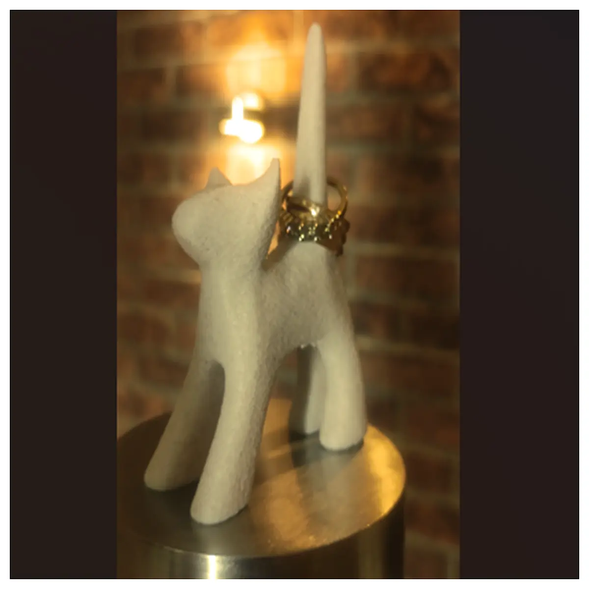 Cat Ring Display Stand Desktop Ornament Pet Ring Holder Cat Decoration Creative Gift Ring Organizer