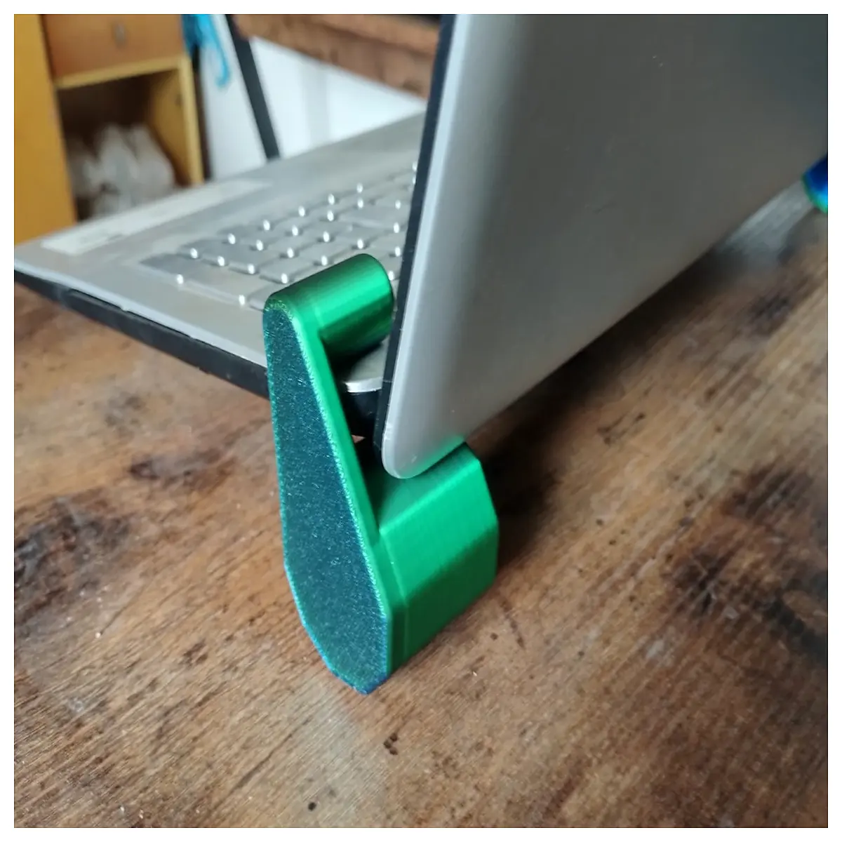 ergonomic laptop riser for desk adjustable aluminum cooling pad holder portable notebook for work from home office setup
