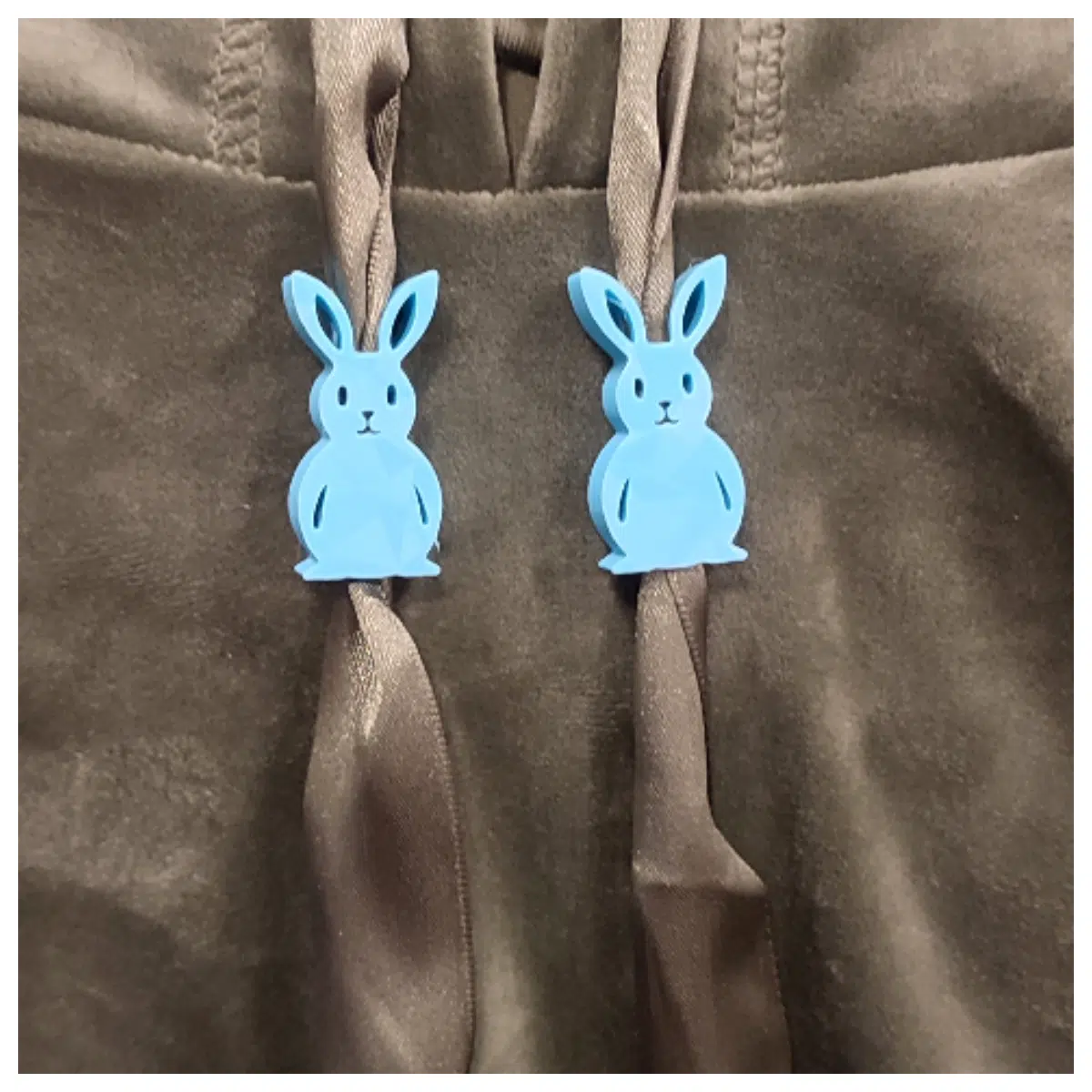 cute bunny ear hat cord stopper beads for winter beanies adjustable drawstring toggle stops plastic hair tie end caps