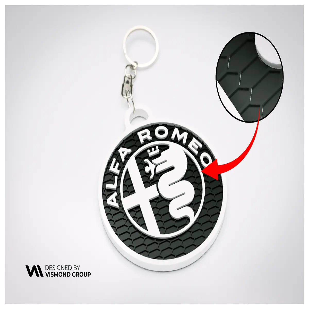 Keychain Car Accessory Keyring Decoration Romeo Car Key Holder Vehicle Parts Auto Decoration