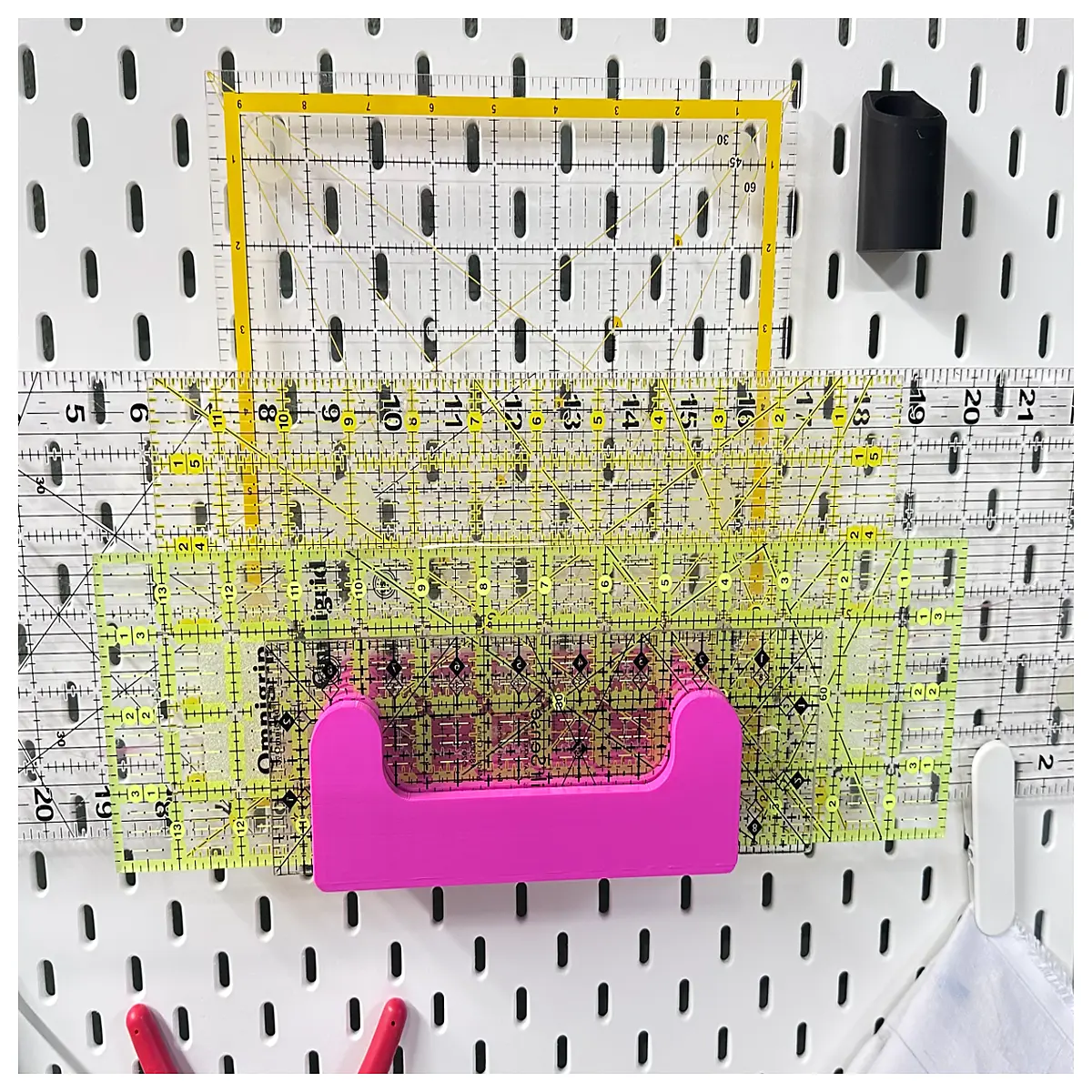 skadis horizontal ruler holder pegboard organizer for workshop tools measuring tape storage wall mounted