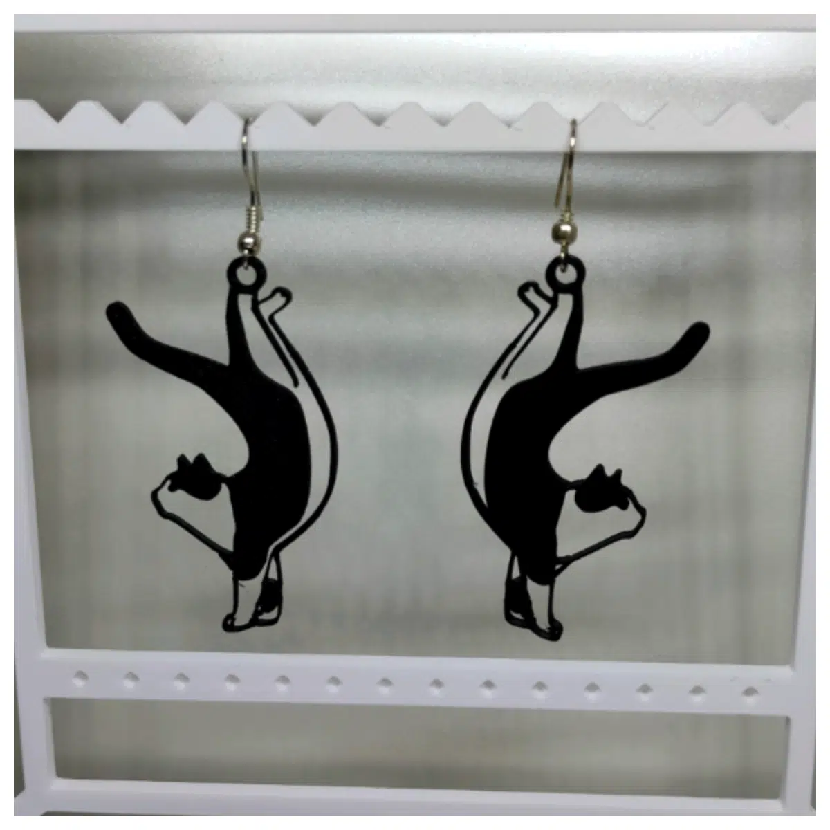 Juggling Cat Earrings Hanging Style Creative Jewelry Women s Fashion Earring Dance Accessories Elegant