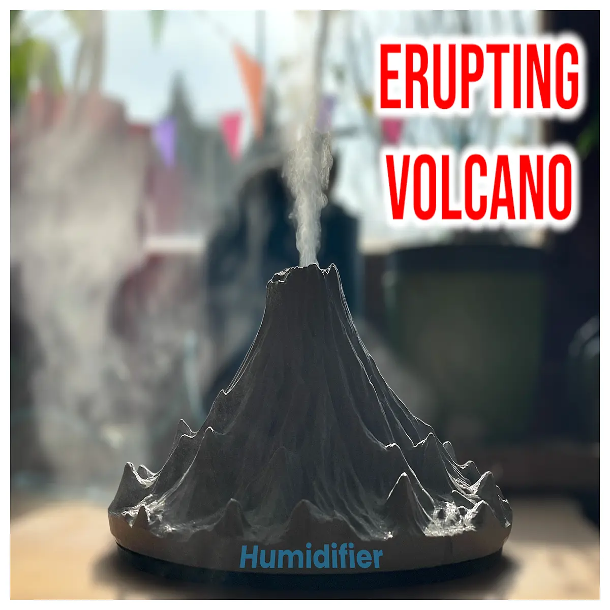 volcano shaped humidifier for bedroom lava rock air diffuser with lights essential oil vaporizer for dry skin decorative aromatherapy device