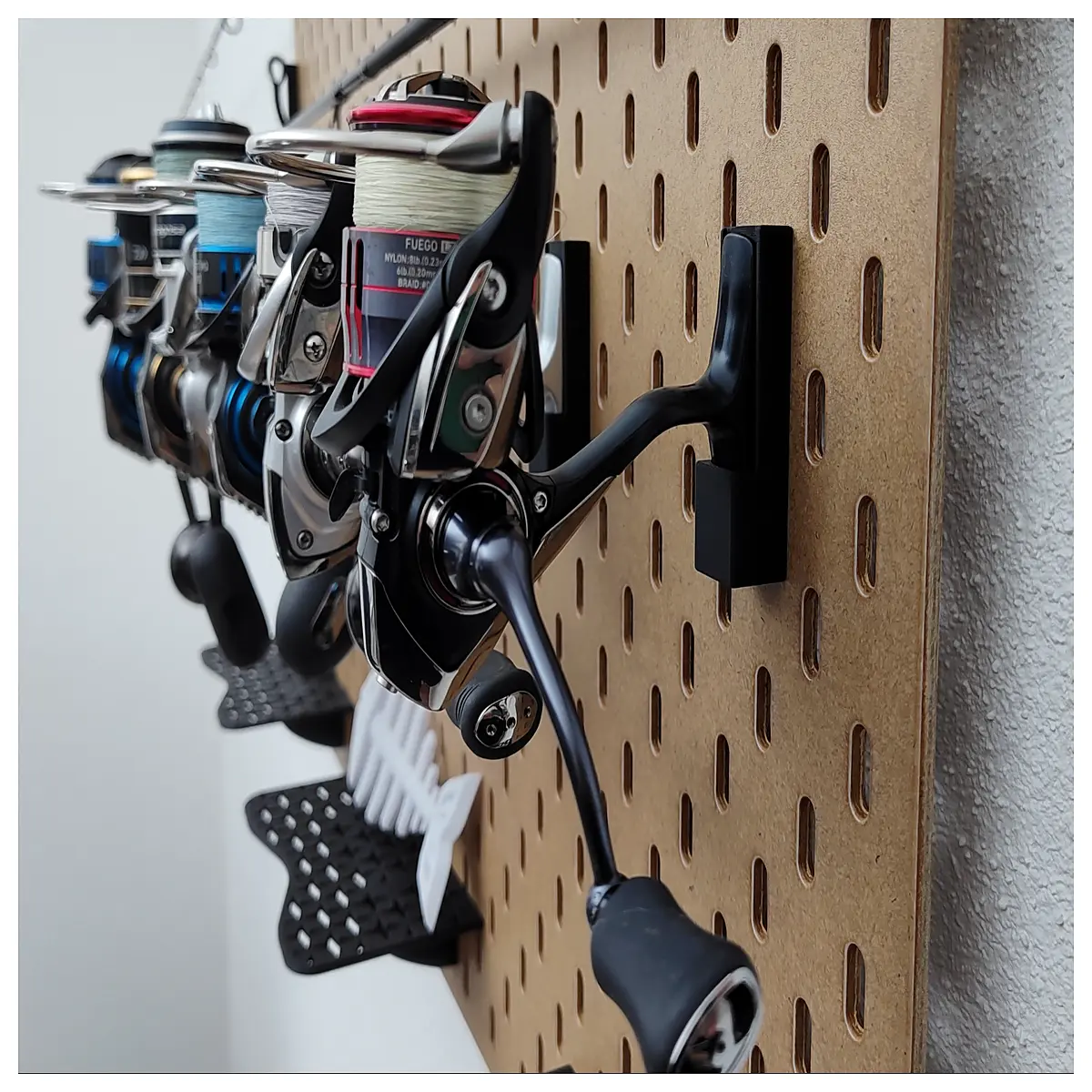 Fishing Line Reel Organizer Tackle Storage Box Fishing Accessory Holder Reel Storage Solution Fishing Gear Essential Line Storage Box