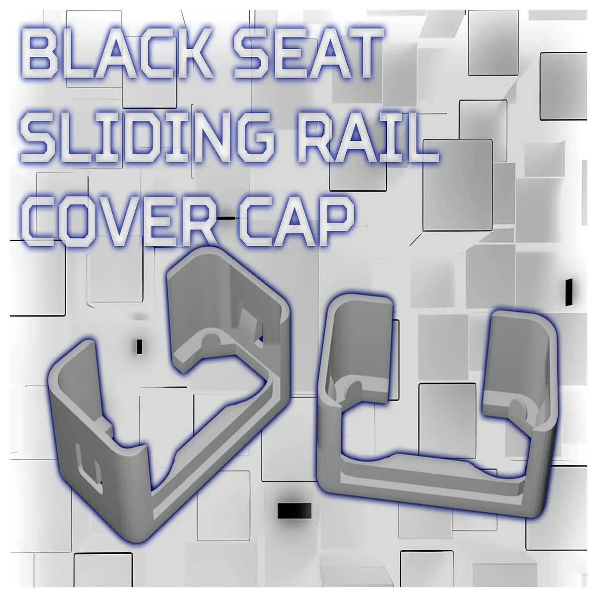 Black Sliding Seat Rail Cover Cap Chair Sliding Accessory Protection Sliding Cover Furniture Sliding Guard Enhance Furniture Comfort