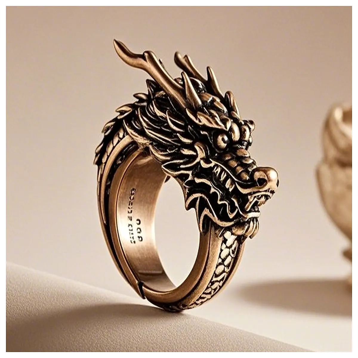 men s dragon ring gold silver stainless steel fantasy jewelry gothic biker him