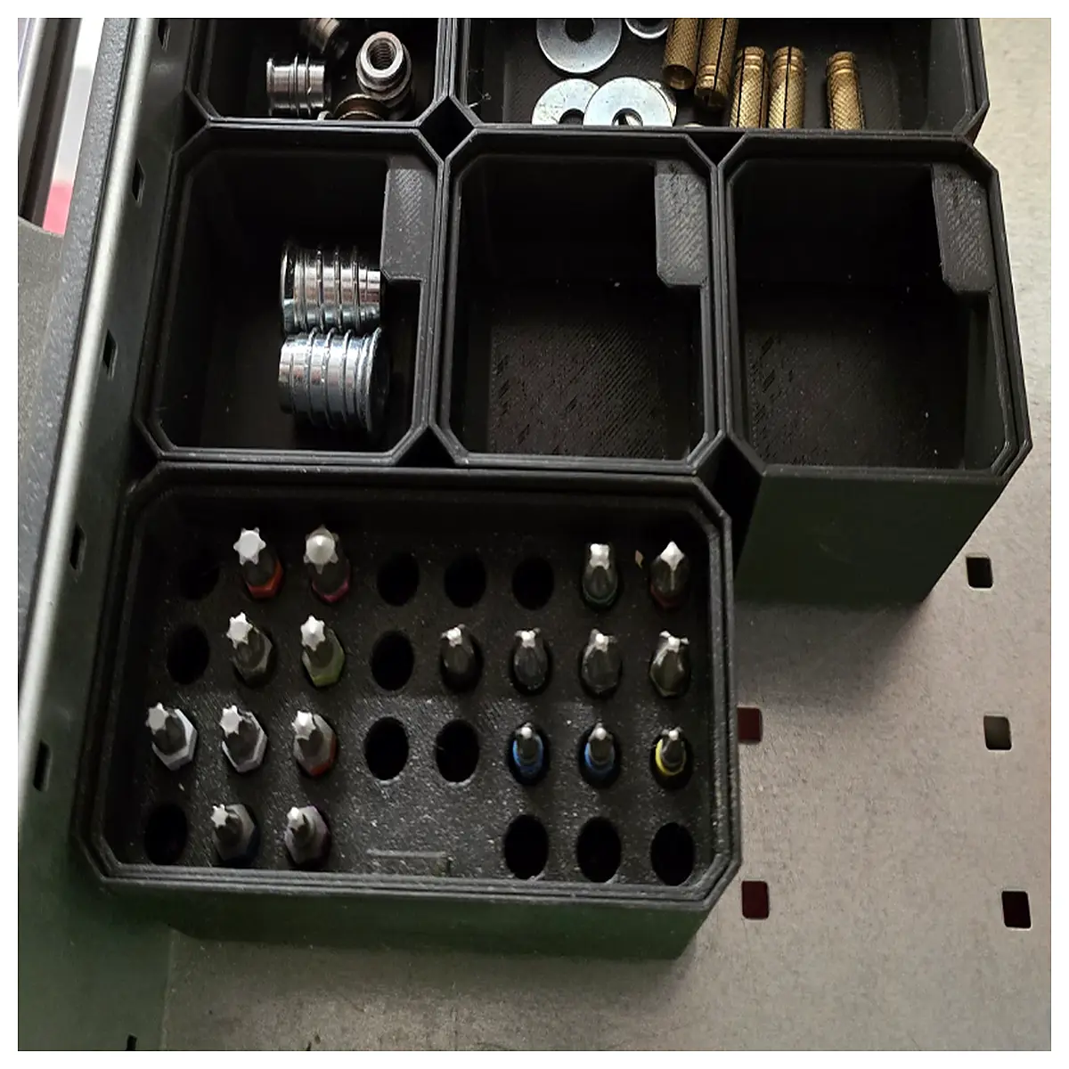 Sodimo Embedded Box 156x104 with Dividers Lining Electronics Organizer Component Storage Box
