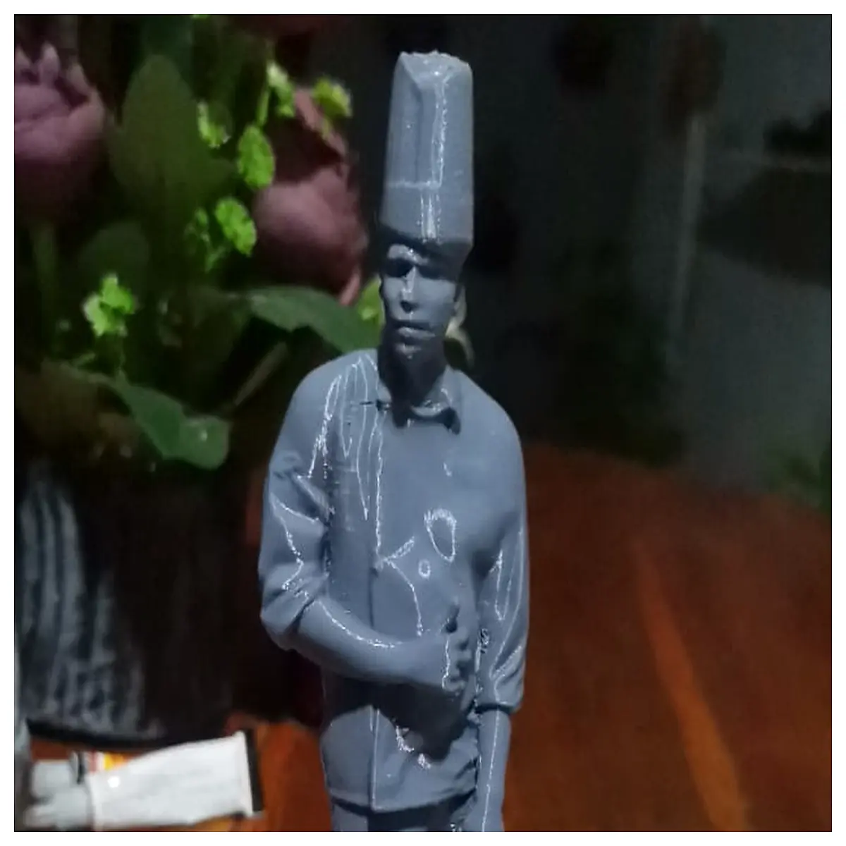 Male Chef Model Cooking Toy Food Making Model Kitchen Role Play Figure Realistic Chef Model