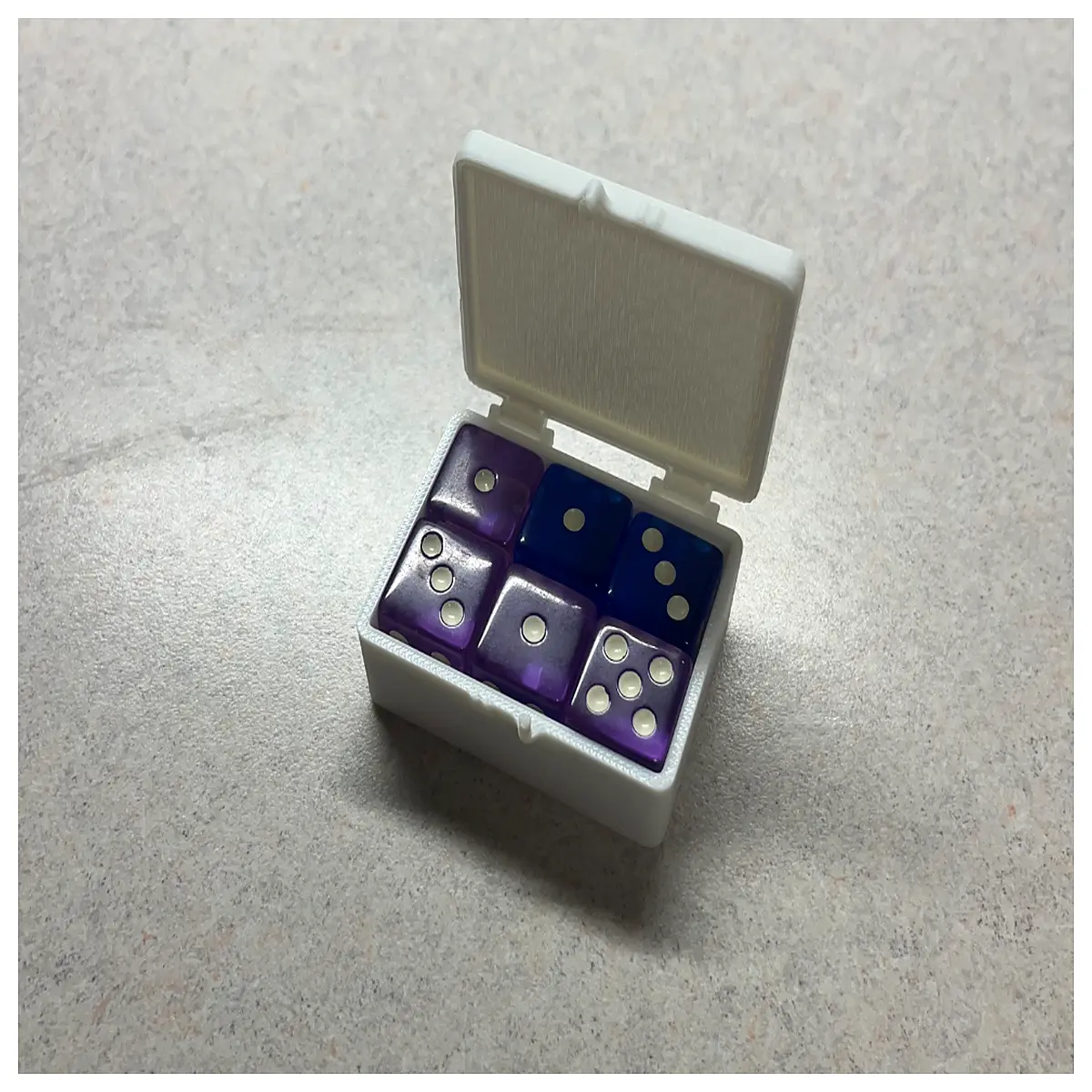 hard shell dice tray organizer for dnd rpg table top games with compartments for d20 d6 and tokens storage