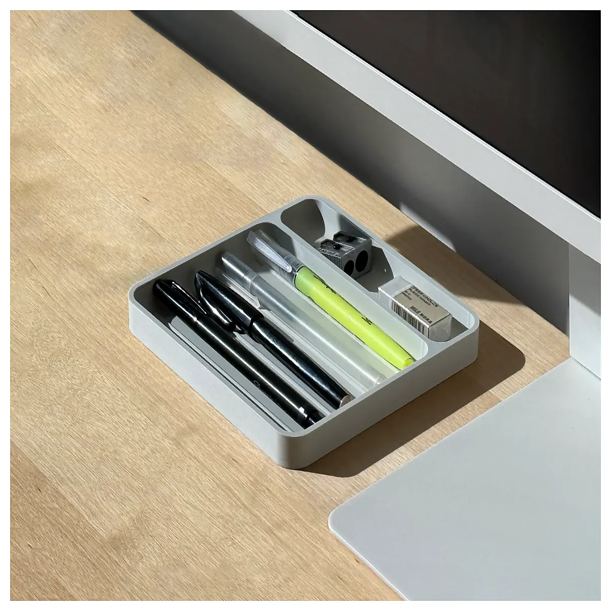 Desktop Storage Box Minimalist Design Organizer Desk Storage Box Multi Compartment Storage Box