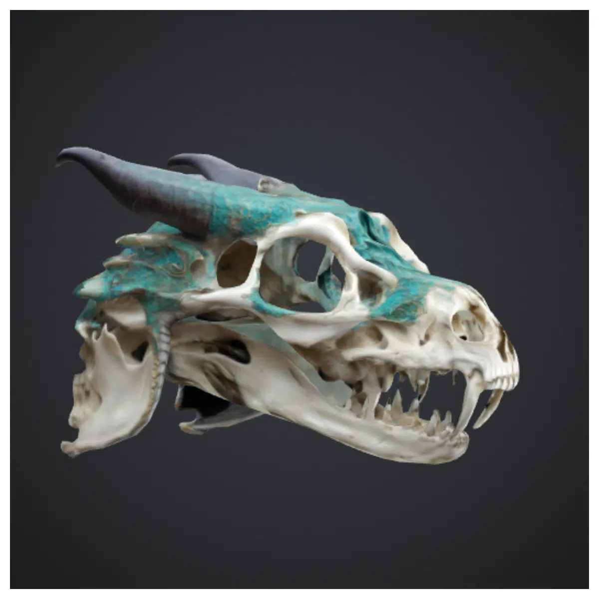 Magnificent Dragon Skull Model Decoration Realistic Dinosaur Skull Collection Display Piece Dragon Bone Ornament