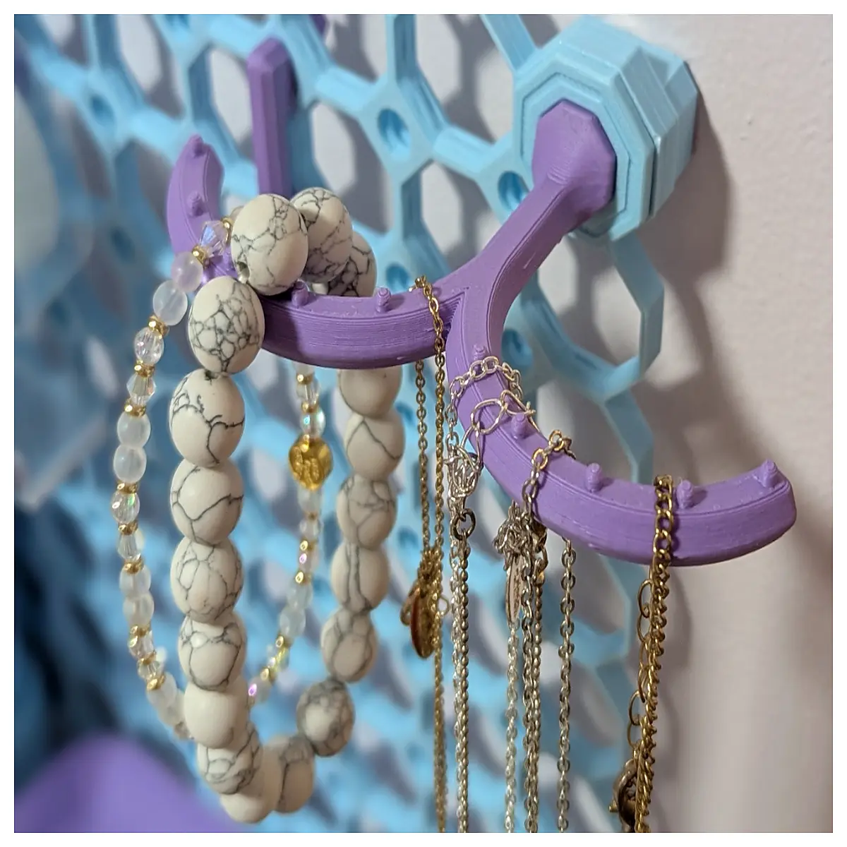 Multi Tier Jewelry Stand Display Rack Wall Mounted Shelf Home Decor Hanging Jewelry Box Organizer