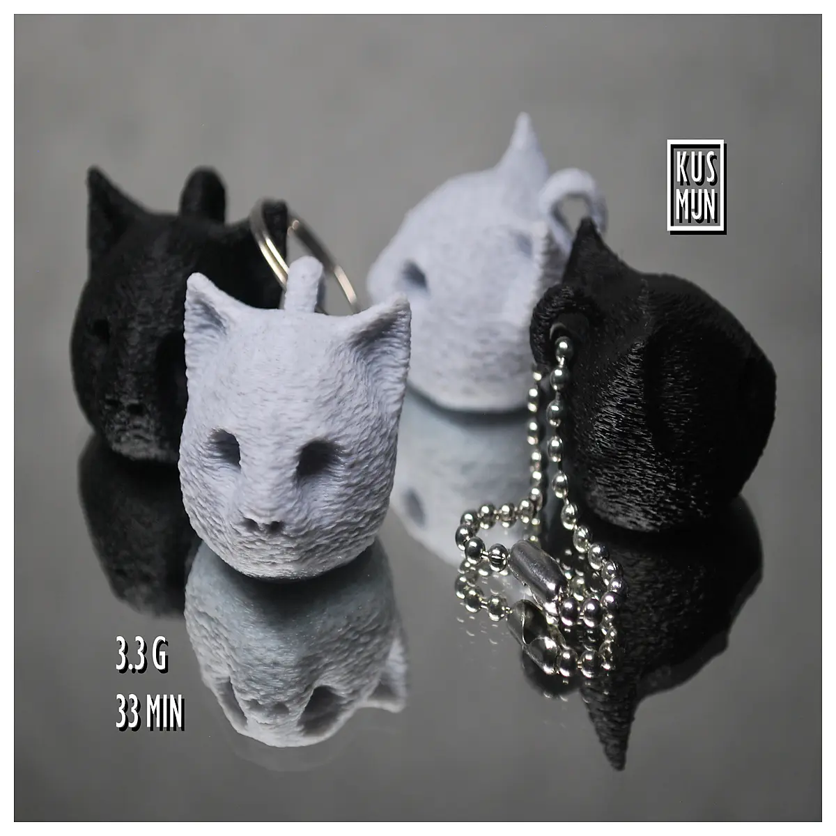 Cute Mini Cat Head Charms Keychains Cat Accessories Pet Memorials Small Gifts Cat Lover Essential