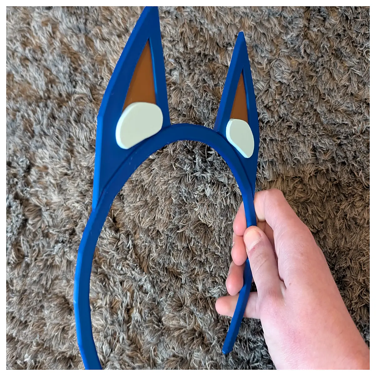 Blue Ears Headband Child Cute Anime Character Headwear Baby Birthday Gift Blue Ears Decoration Plush Head Rope