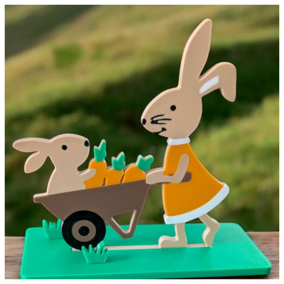 cute plastic easter bunny decoration hollow chocolate egg rabbit toy spring garden lawn statue for kids party